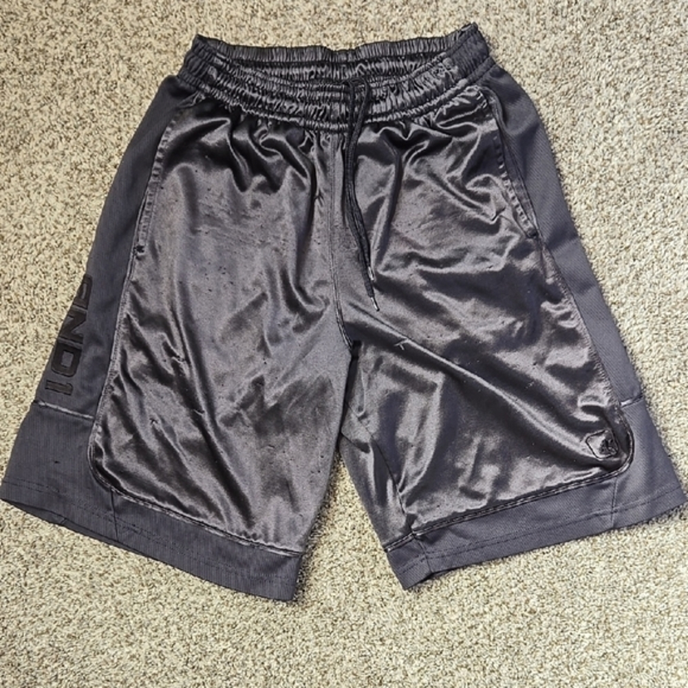 And1 Dark Gray Athletic Shorts Moisture-Wicking Performance